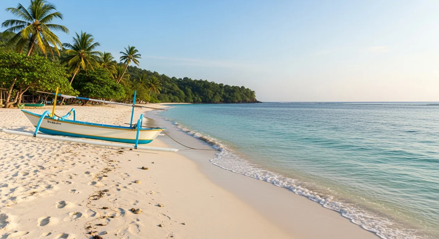 White sand beach near Tanjung, North Lombok